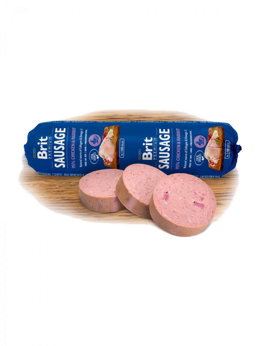 Brit Premium Chicken Rabbit vorst koertele 800g 1 Brit Premium Chicken Rabbit vorst koertele 800g