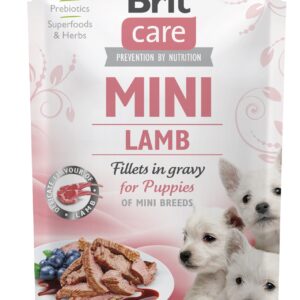 Brit Care Mini pouch Lamb fillets in gravy einekotike kutsikatele 85g