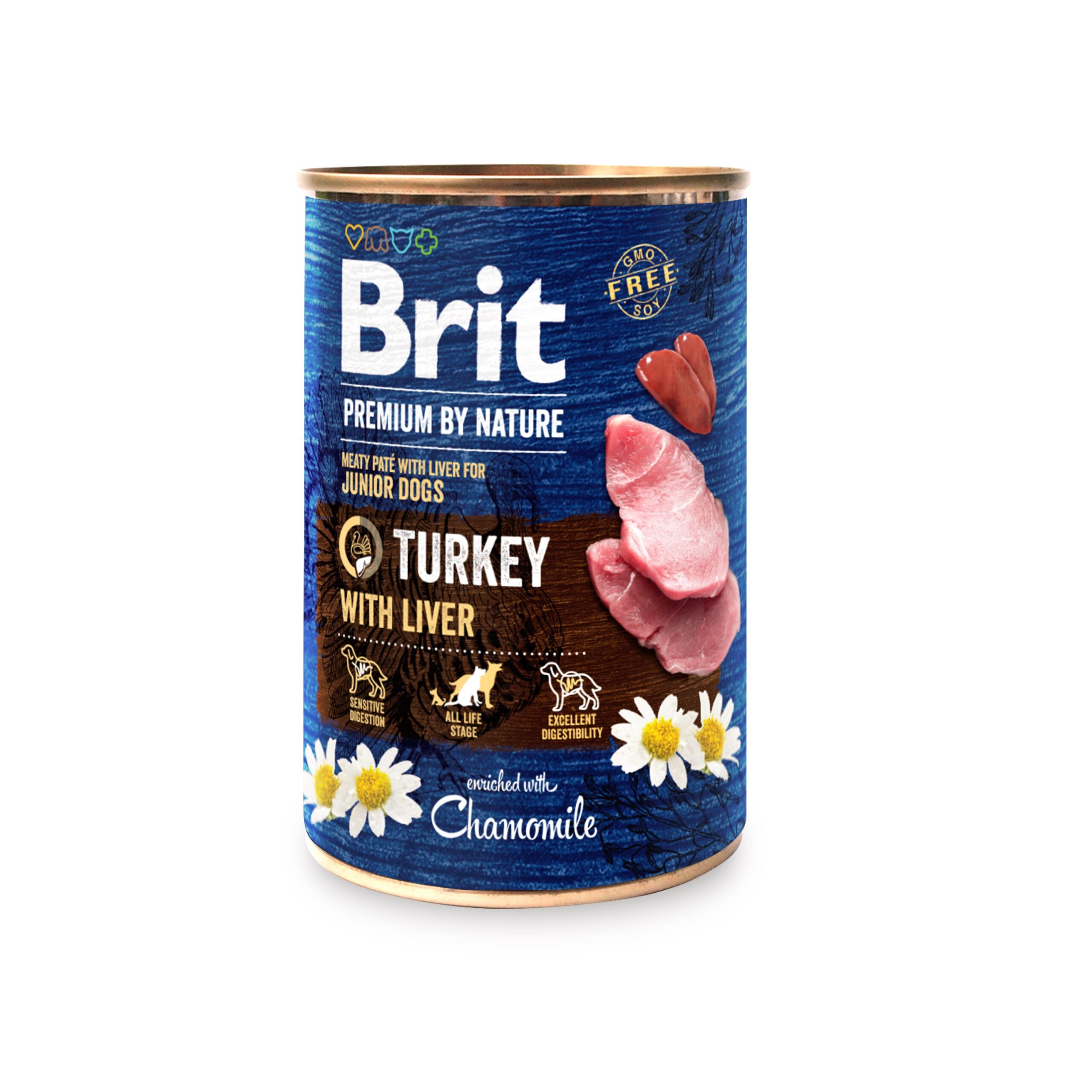 Brit Premium by Nature konserv Turkey with Liver koertele 400g 1 Brit Premium by Nature konserv Turkey with Liver koertele 400g