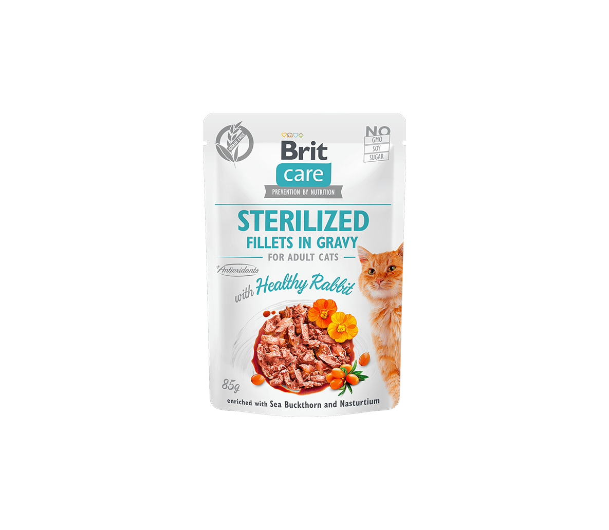 Brit Care Fillets in Gravy Healty Rabbit märgtoit steriliseeritud kassidele 85g 1 Brit Care Fillets in Gravy Healty Rabbit märgtoit steriliseeritud kassidele 85g