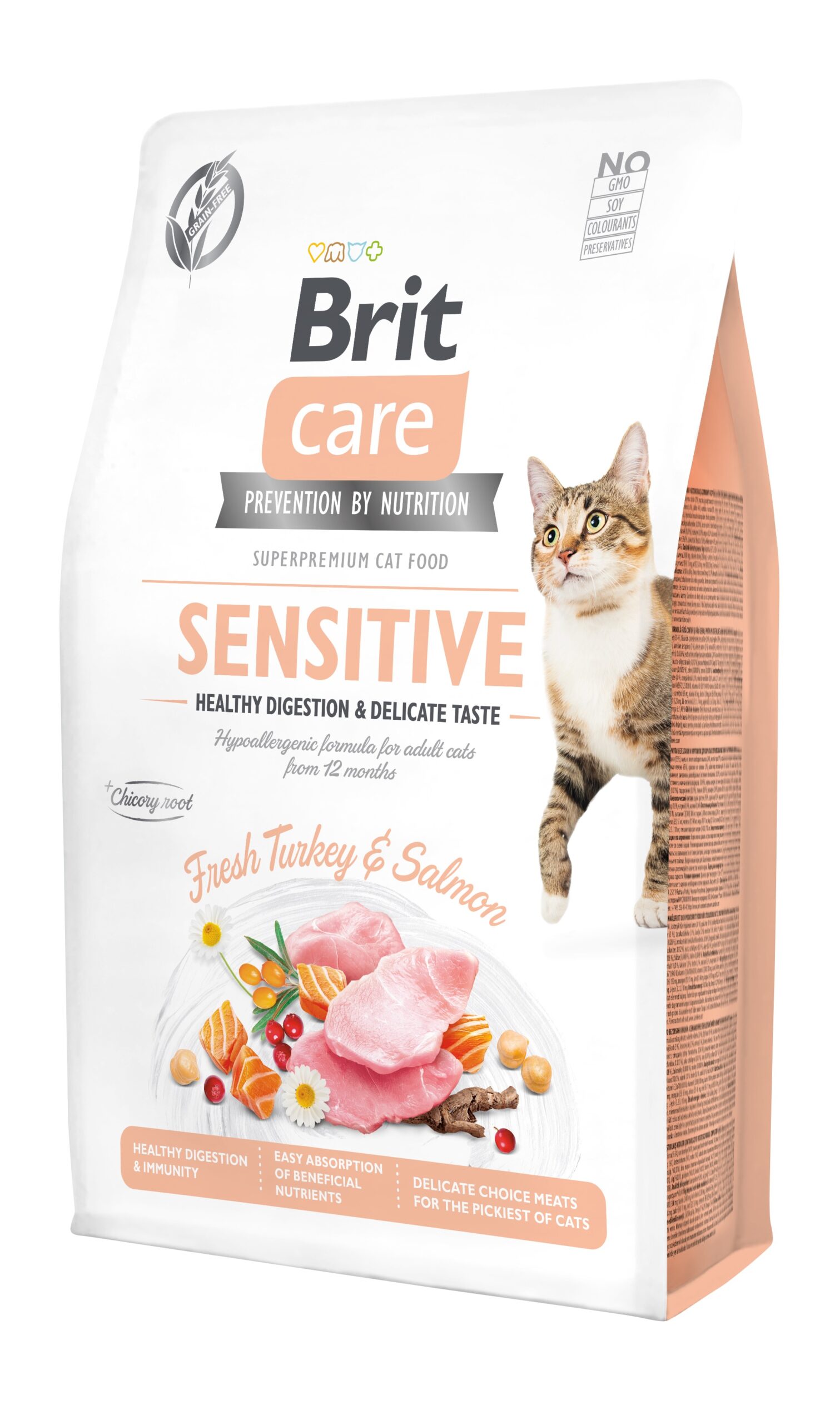 Brit Care Cat Grain-Free Sensitive Healthy Digestion kassitoit 2 kg 1 Brit Care Cat Grain-Free Sensitive Healthy Digestion kassitoit 2 kg