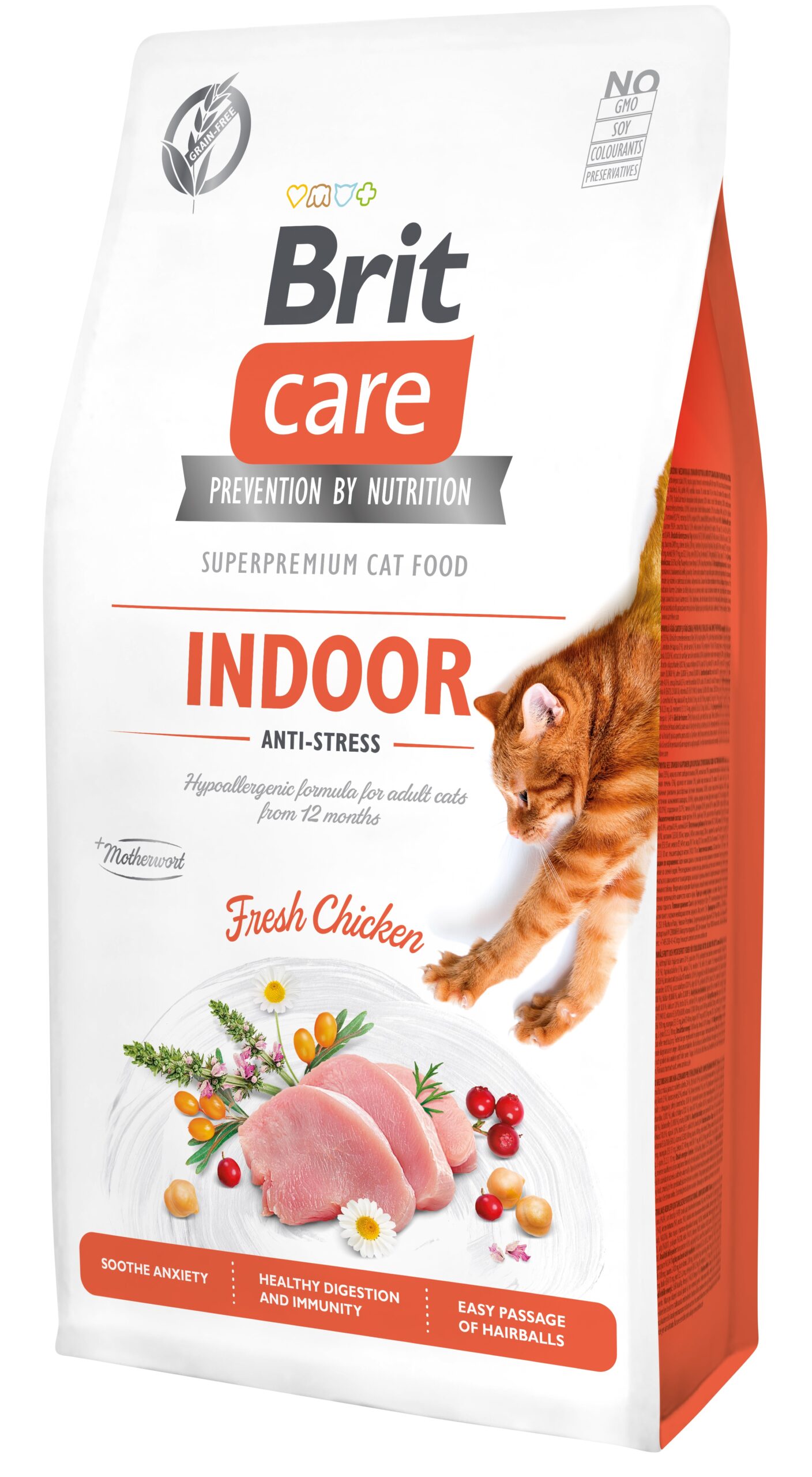 Brit Care Cat Grain-Free Indoor Anti-Stress kassitoit 7 kg 1 Brit Care Cat Grain-Free Indoor Anti-Stress kassitoit 7 kg