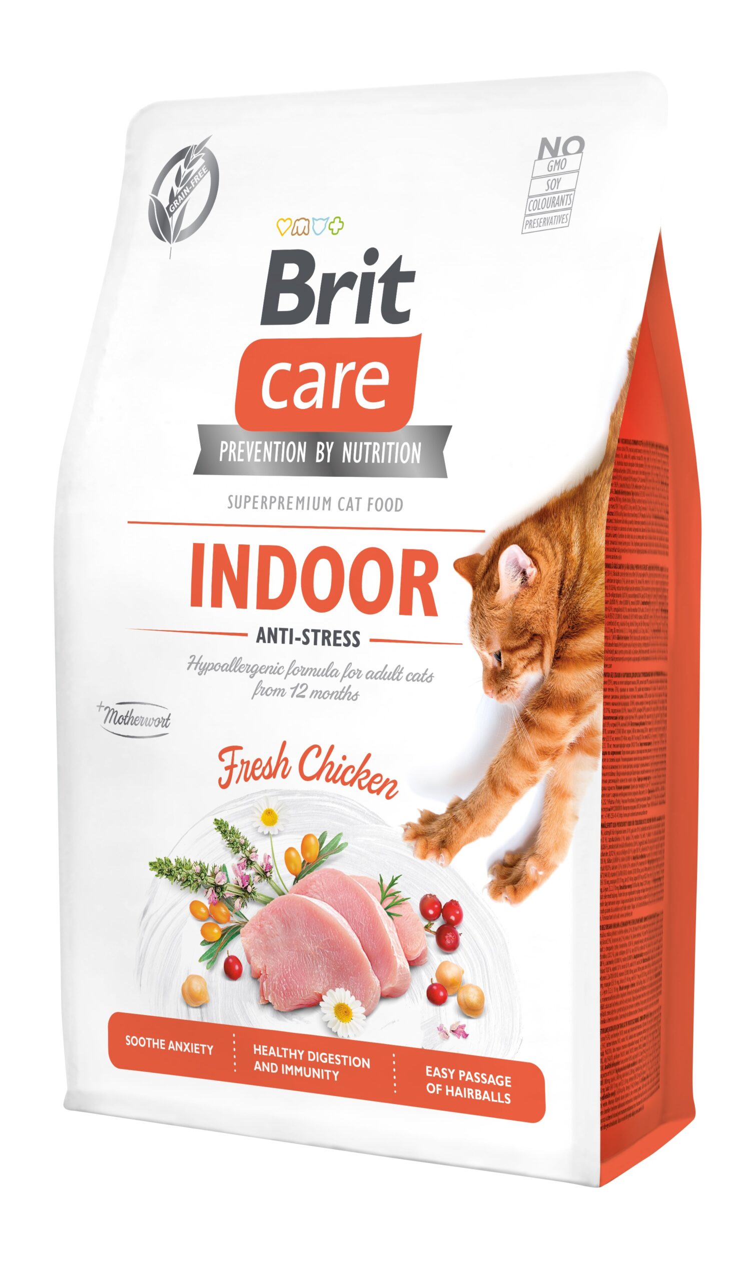 Brit Care Cat Grain-Free Indoor Anti-Stress kassitoit 2 kg 1 Brit Care Cat Grain-Free Indoor Anti-Stress kassitoit 2 kg