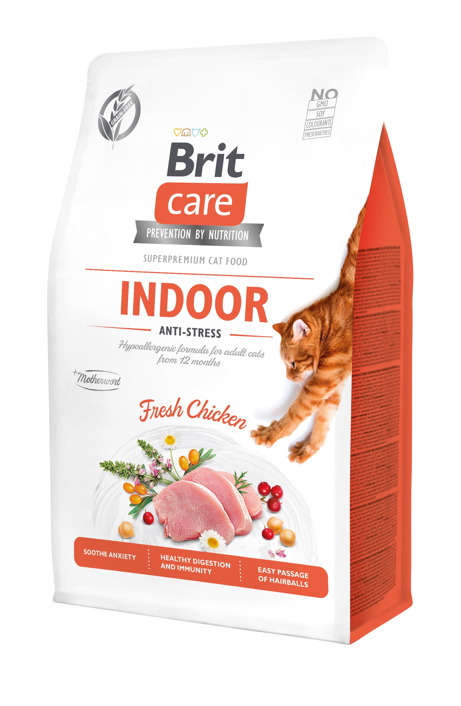 Brit Care Cat Grain-Free Indoor Anti-Stress kassitoit 0,4 kg 1 Brit Care Cat Grain-Free Indoor Anti-Stress kassitoit 0,4 kg