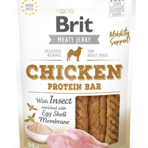 Brit Jerky Chicken Protein Bar Snack närimismaius koertele 80g