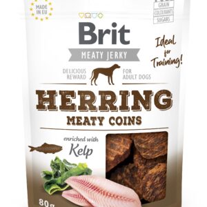 Brit Jerky Herring Meaty Coins Snack närimismaius koertele 80g