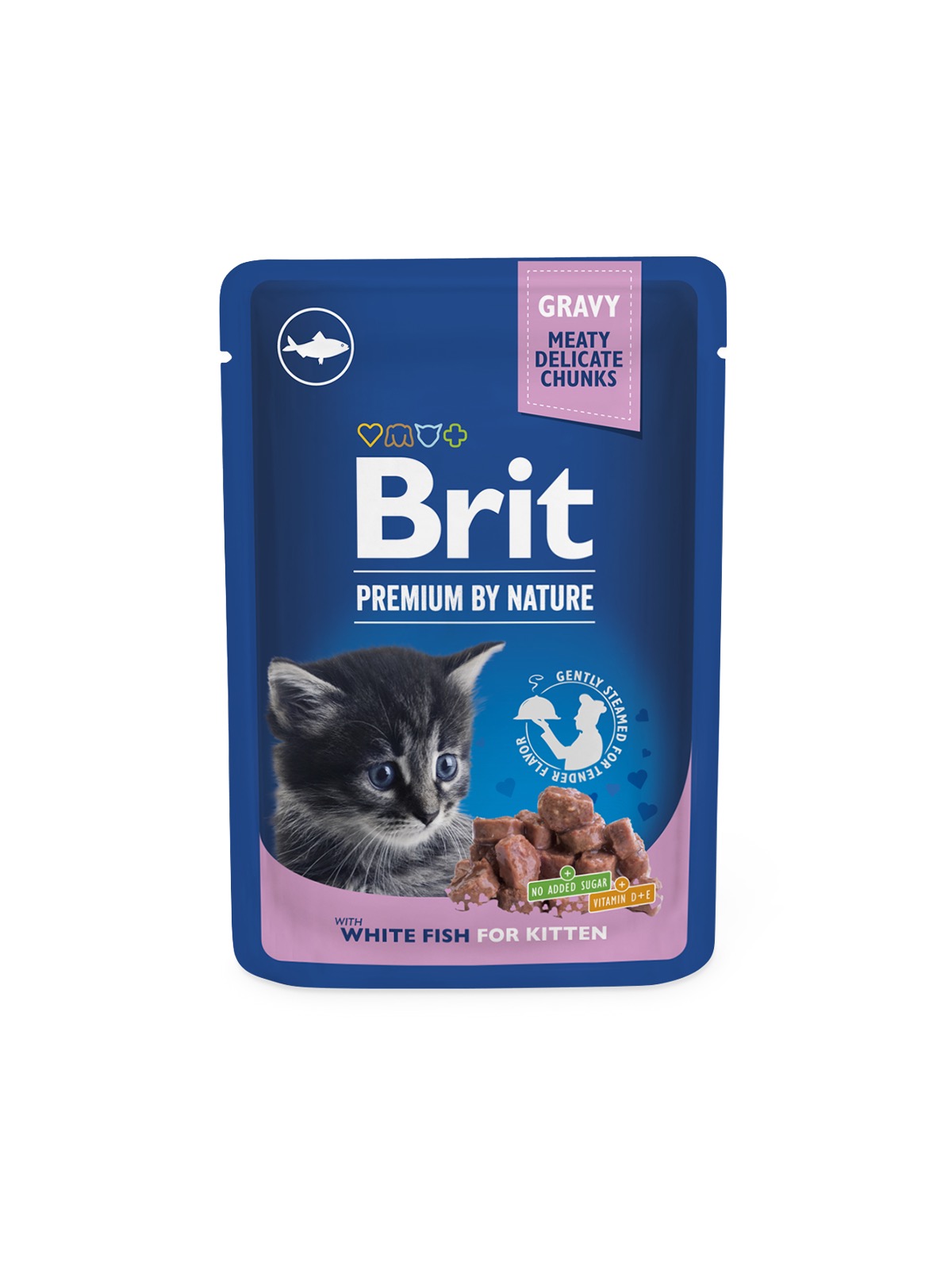 Brit Premium White Fish märgtoit kassipoegadele 100g 1 Brit Premium White Fish märgtoit kassipoegadele 100g