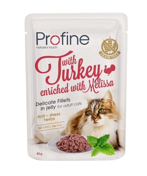 Profine Cat Pouch Turkey in Jelly märgtoit kassidele 85g 1 Profine Cat Pouch Turkey in Jelly märgtoit kassidele 85g