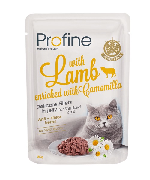 Profine Cat Pouch Lamb in Jelly märgtoit steriliseeritud kassidele 85g 1 Profine Cat Pouch Lamb in Jelly märgtoit steriliseeritud kassidele 85g