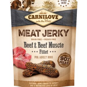 Carnilove Dog Jerky Beef & Beef Muscle maius koerale 100g