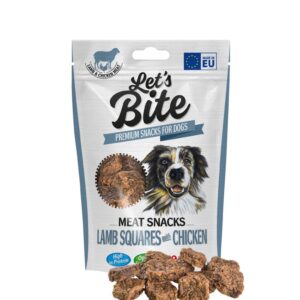 Let's Bite Lamb Squares with Chicken närimismaius koertele 80g