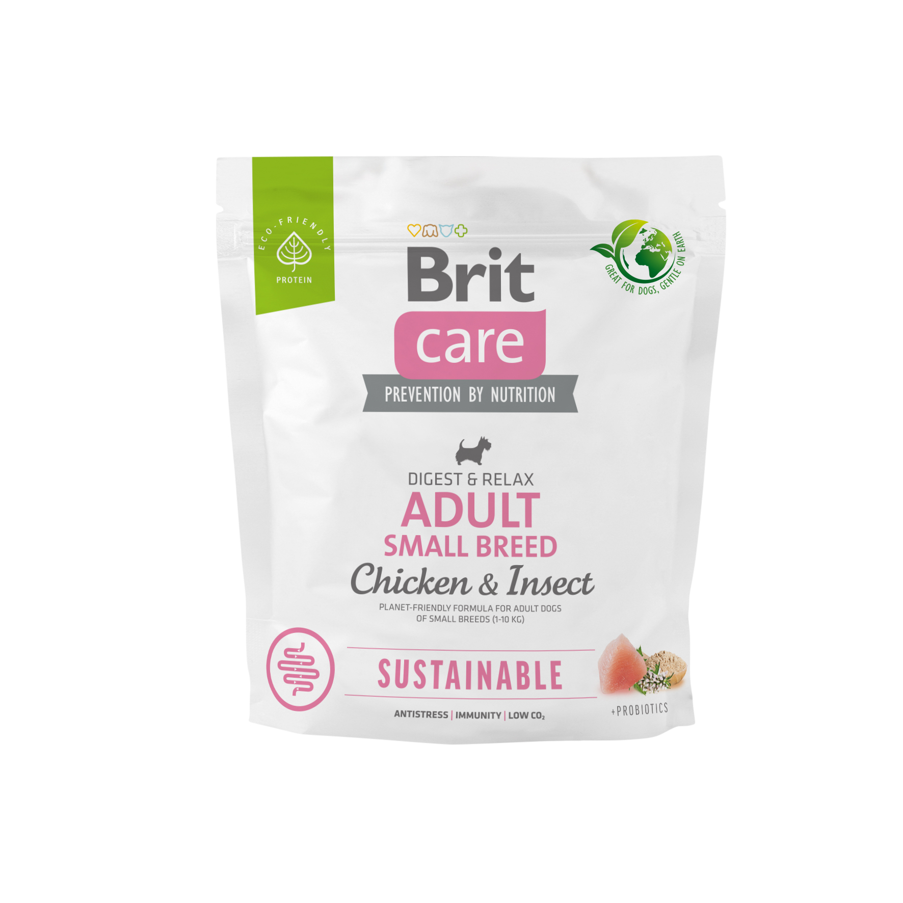Brit Care Sustainable Adult Small Breed Chicken & Insect koeratoit 1kg 1 Brit Care Sustainable Adult Small Breed Chicken & Insect koeratoit 1kg