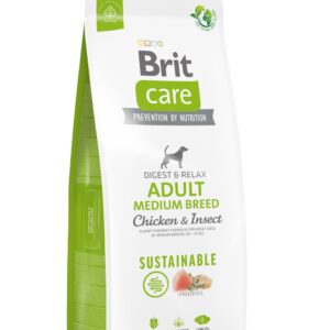 Brit Care Sustainable Adult Medium Breed Chicken & Insect koeratoit 12kg