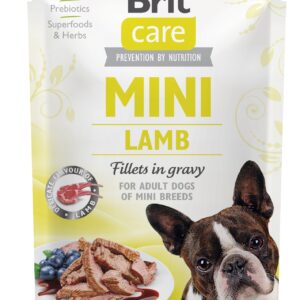 Brit Care Mini pouch Lamb fillets in gravy einekotike koertele 85g