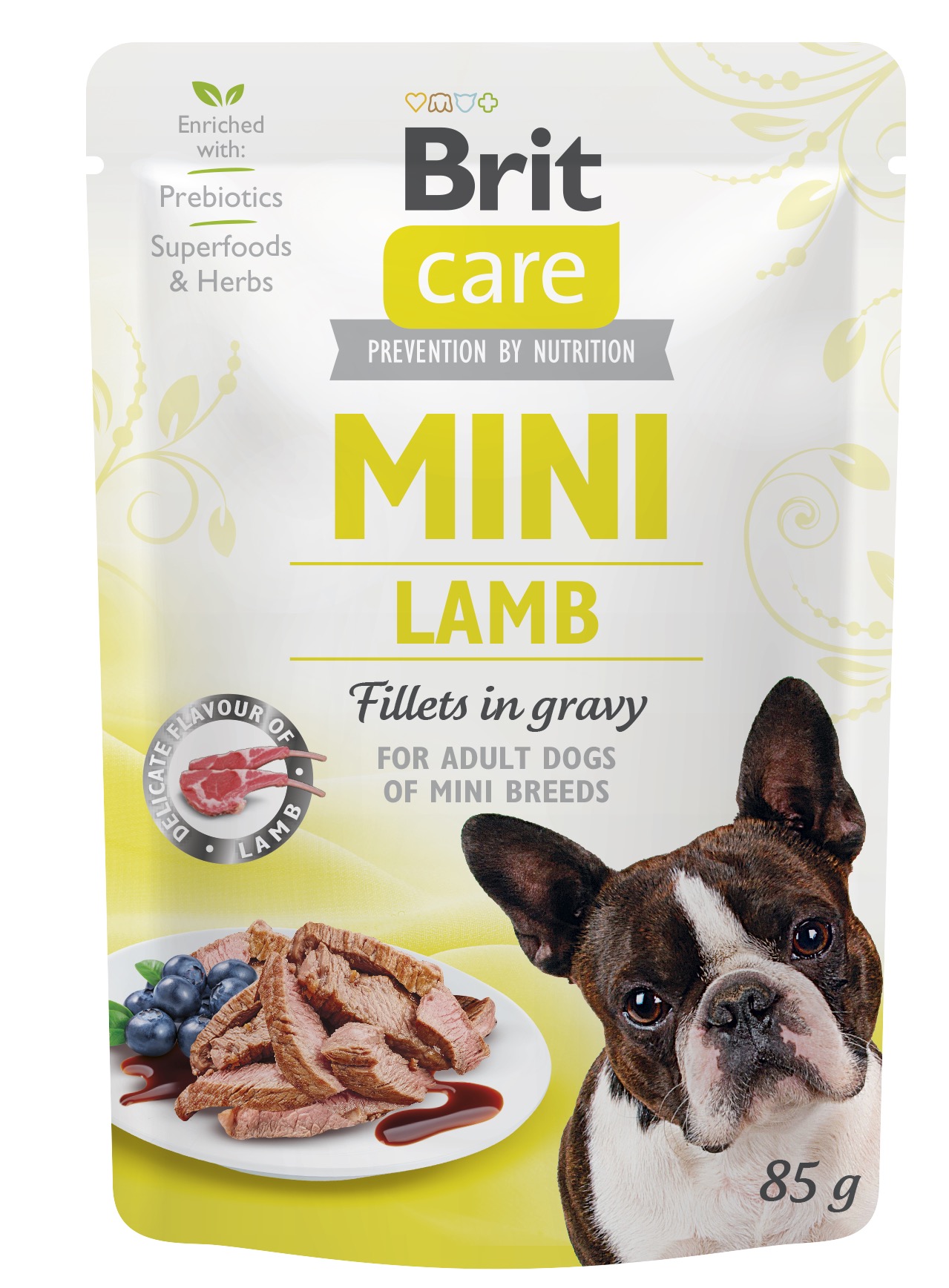 Brit Care Mini pouch Lamb fillets in gravy einekotike koertele 85g 1 Brit Care Mini pouch Lamb fillets in gravy einekotike koertele 85g
