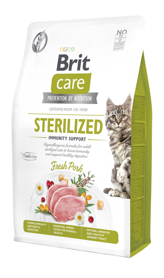 Brit Care Cat Grain-Free Sterilized Immunity Support kassitoit 2kg 1 Brit Care Cat Grain-Free Sterilized Immunity Support kassitoit 2kg