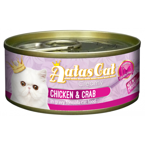 Aatas Cat Creamy Chicken & Crab konserv kassile 80g 1 Aatas Cat Creamy Chicken & Crab konserv kassile 80g
