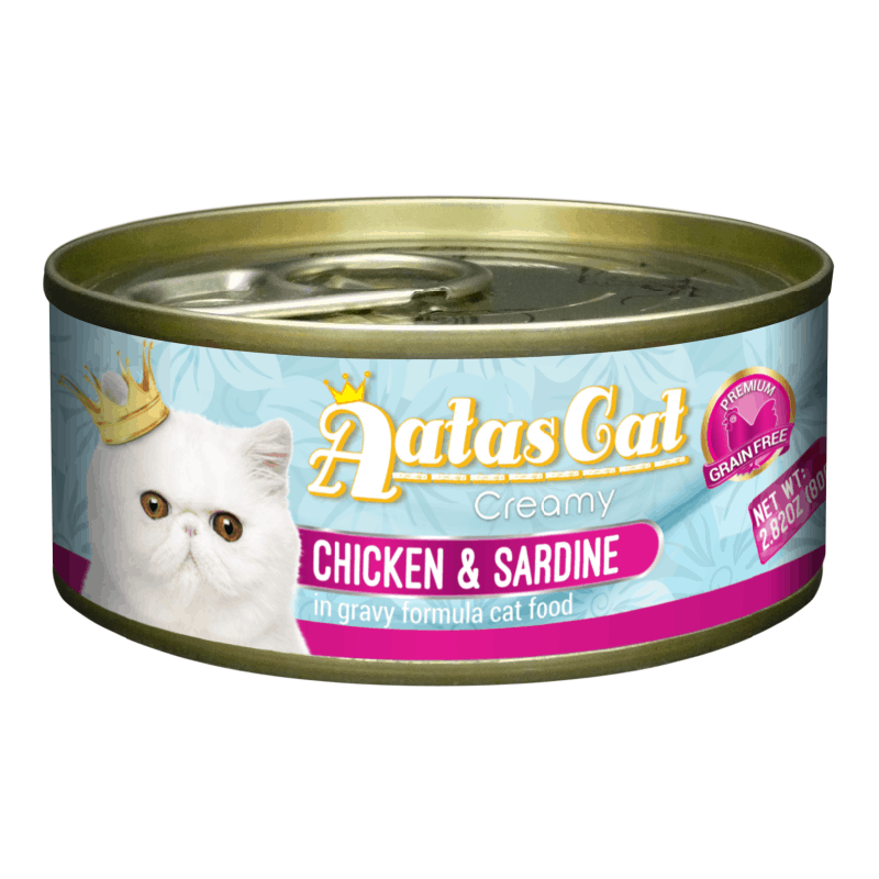 Aatas Cat Creamy Chicken & Sardine konserv kassile 80g 1 Aatas Cat Creamy Chicken & Sardine konserv kassile 80g