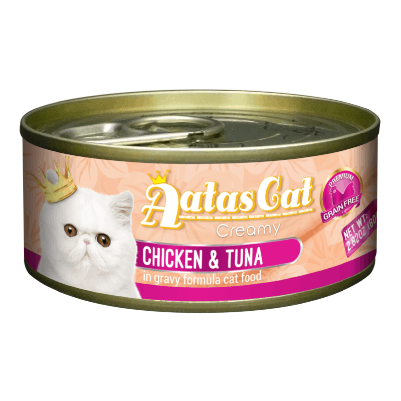 Aatas Cat Creamy Chicken & Tuna konserv kassile 80g 1 Aatas Cat Creamy Chicken & Tuna konserv kassile 80g