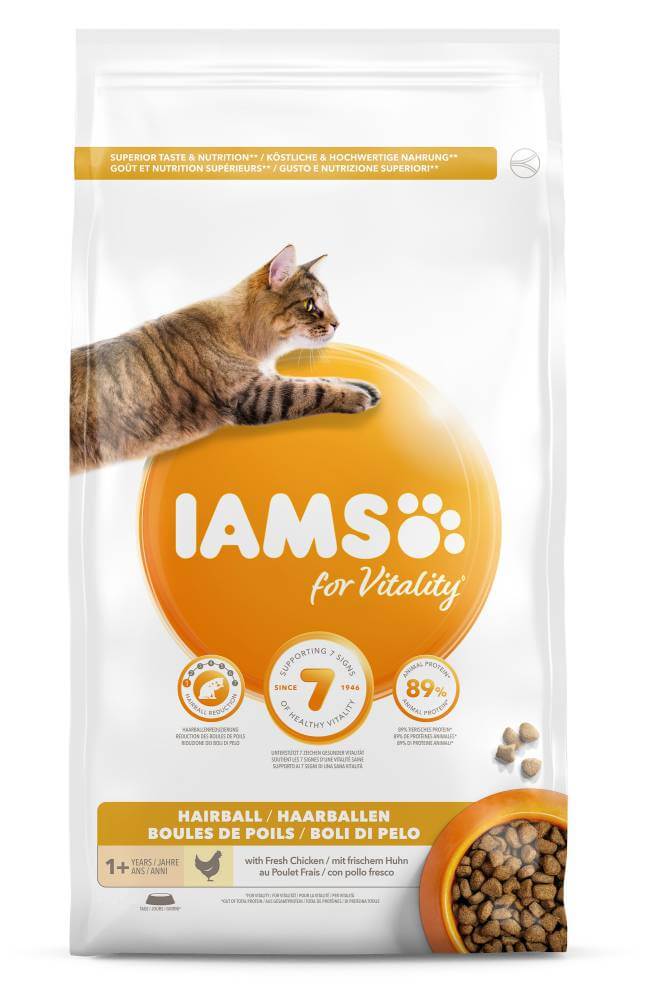 Kuiv täissööt IAMS CAT Adult Hairball 1 Kuiv täissööt IAMS CAT Adult Hairball