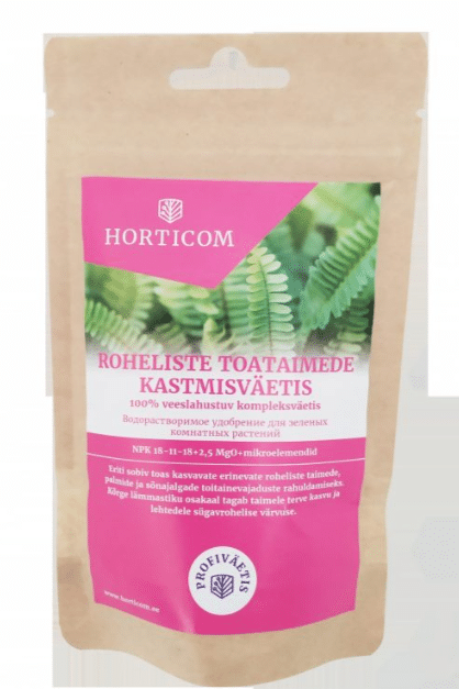 Roheliste toataimede kastmisväetis Horticom 100g 1 Roheliste toataimede kastmisväetis Horticom 100g