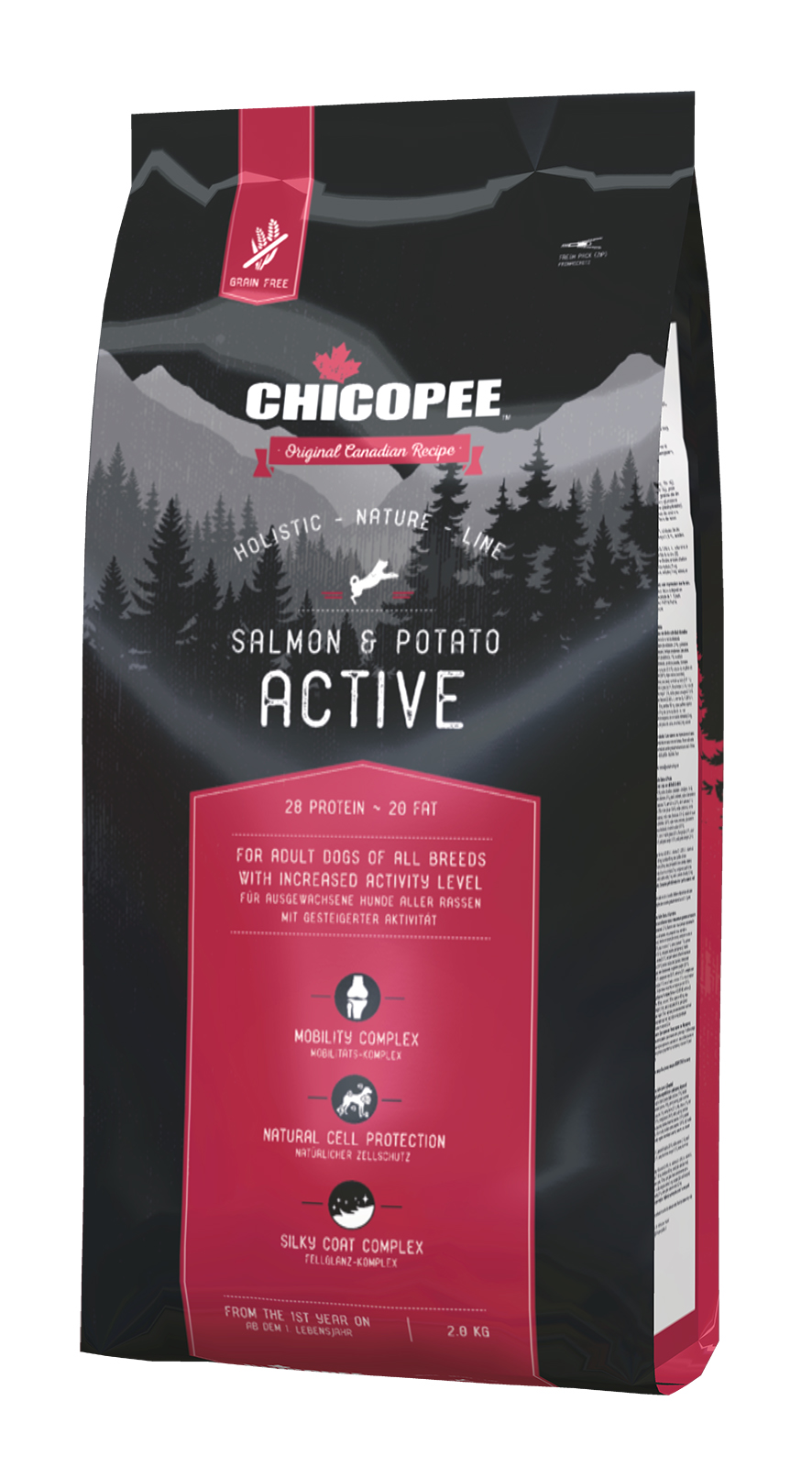 Chicopee HNL Active Salmon & Potato koeratoit 2kg 1 Chicopee HNL Active Salmon & Potato koeratoit 2kg