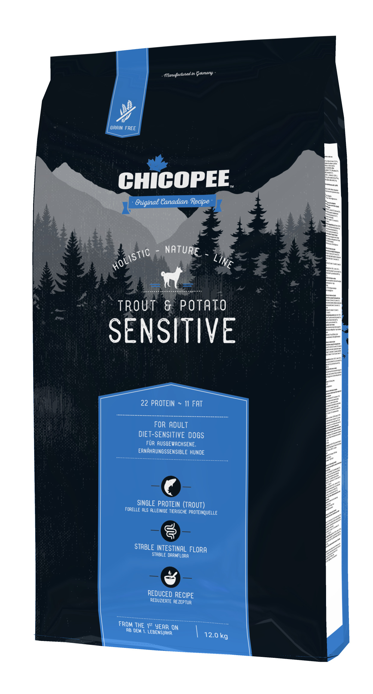 Chicopee HNL Sensitive Trout & Potato koeratoit 12kg 1 Chicopee HNL Sensitive Trout & Potato koeratoit 12kg