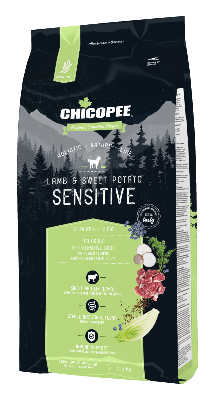 Chicopee HNL Sensitive Lamb & Sweet Potato koeratoit 2kg 1 Chicopee HNL Sensitive Lamb & Sweet Potato koeratoit 2kg