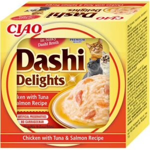 Inaba Dashi Delights Chicken with Tuna & Salmon konserv kassile 70g