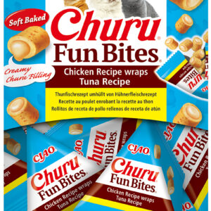 Churu FUN BITES Chicken Recipe wraps Tuna kassimaius 8 x 12g