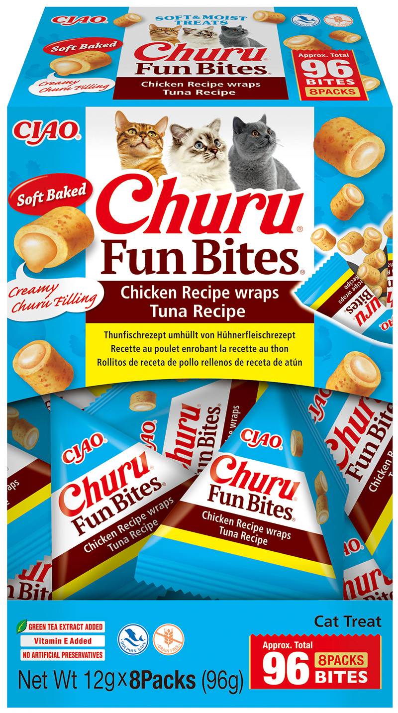 Churu FUN BITES Chicken Recipe wraps Tuna kassimaius 8 x 12g 1 Churu FUN BITES Chicken Recipe wraps Tuna kassimaius 8 x 12g