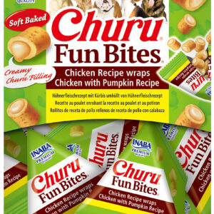 Churu FUN BITES Chicken Recipe wraps Chicken with Pumpkin koeramaius 8 x 12g