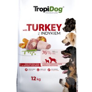 TropiDog Premium Turkey with Rice koertoit 12kg