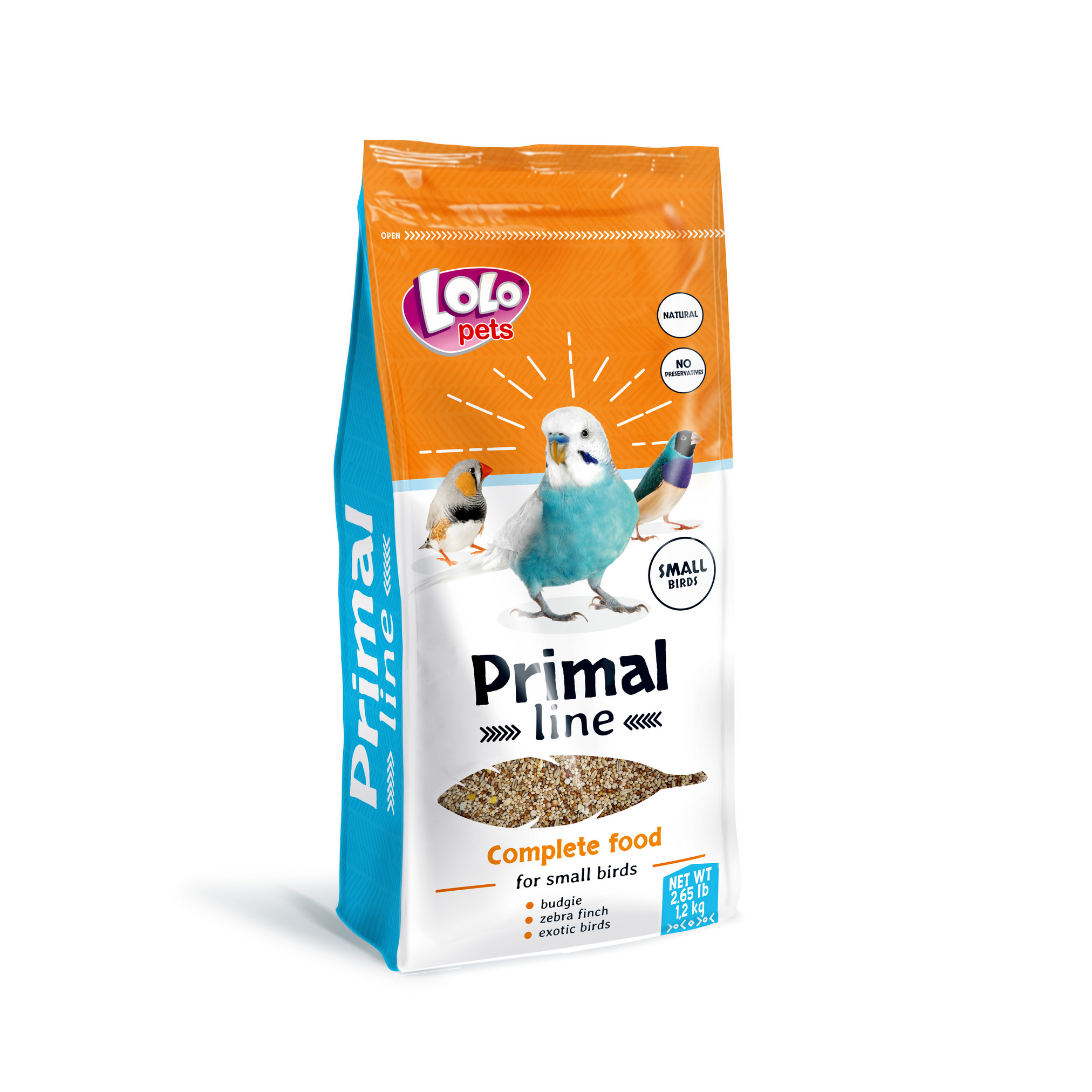 LoLo Pets Primal line linnutoit vÀikestele lindudele 1,2kg 1 LoLo Pets Primal line linnutoit vÀikestele lindudele 1,2kg