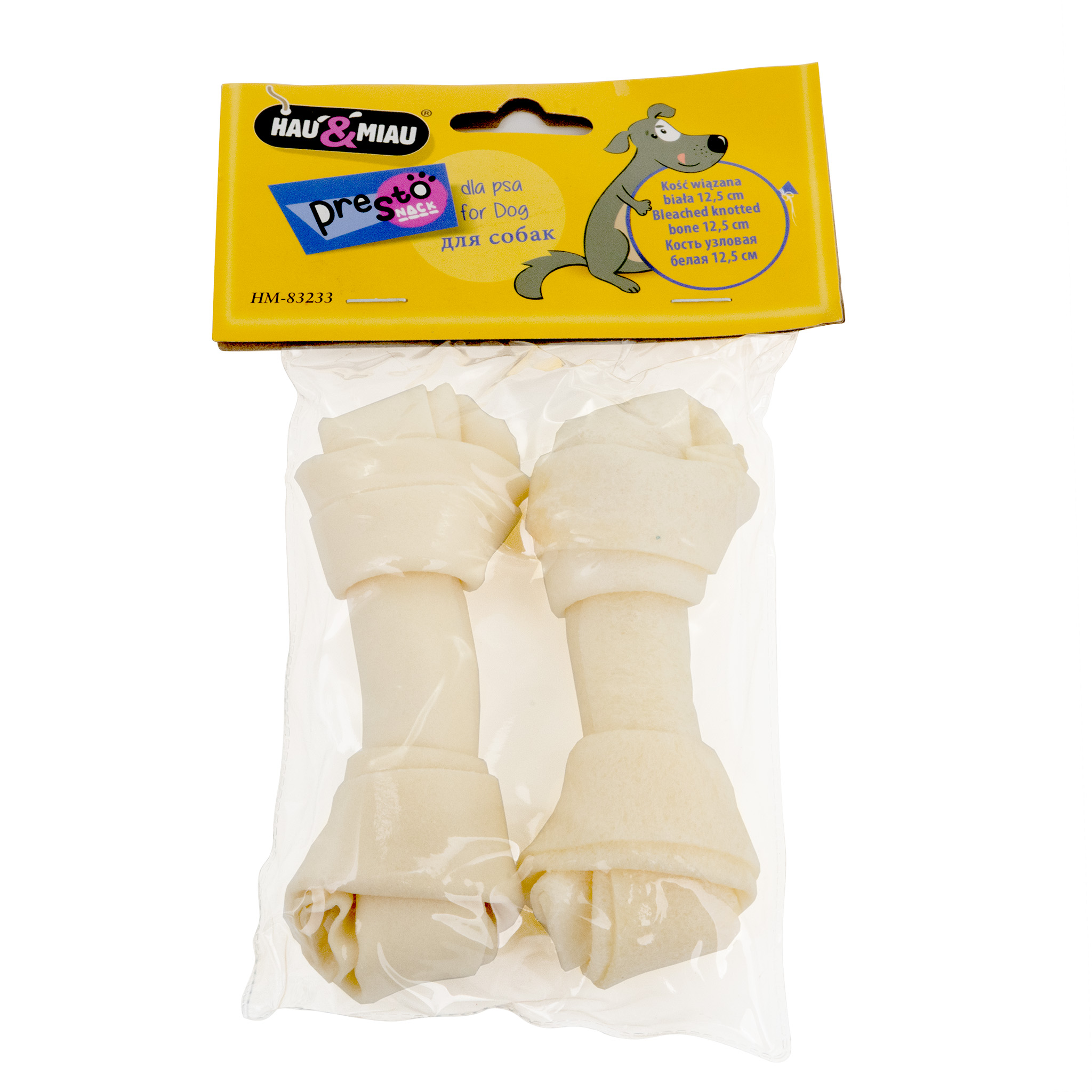 Hau & Miau närimiskont sõlmluu koerale 2tk 12,5cm 80g 1 Hau & Miau närimiskont sõlmluu koerale 2tk 12,5cm 80g