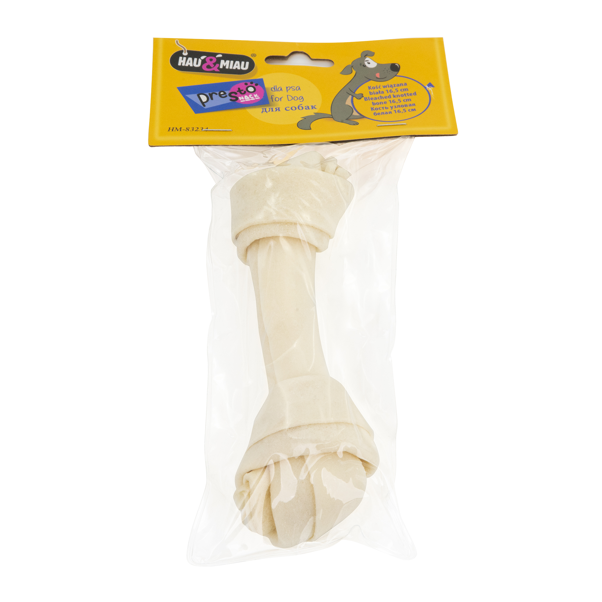 Hau & Miau närimiskont sõlmluu valge 16,5cm 60g 1 Hau & Miau närimiskont sõlmluu valge 16,5cm 60g