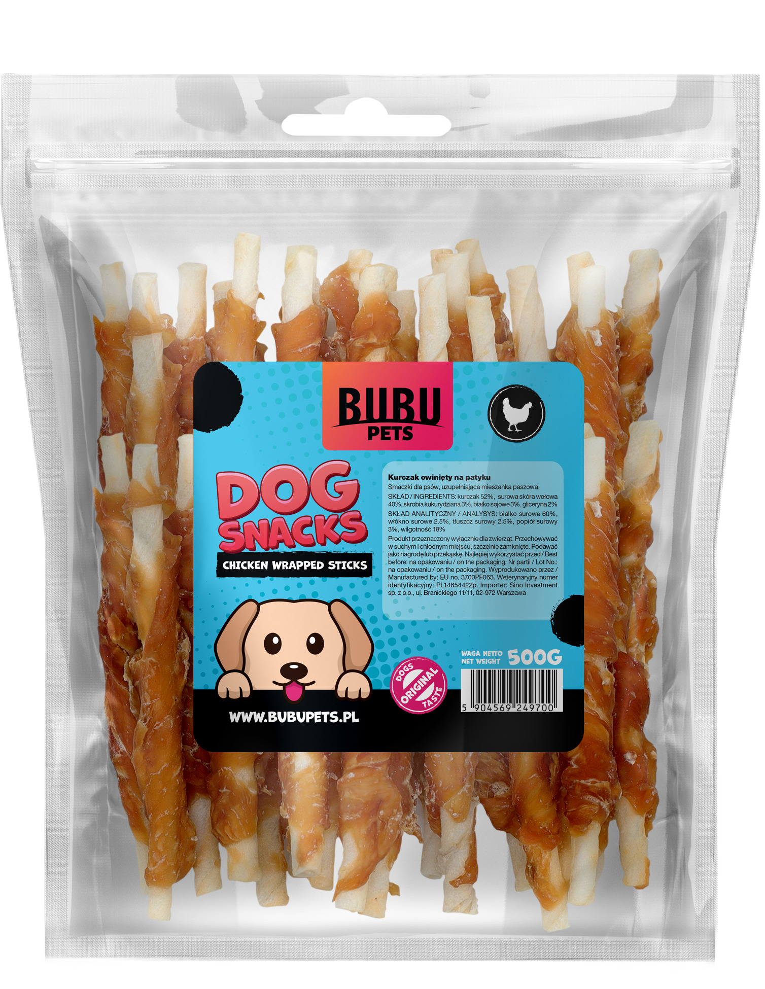 Bubu Pets koeramaius toornahapulgad kanaga 500g 1 Bubu Pets koeramaius toornahapulgad kanaga 500g