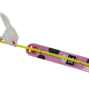 Bubu Pets kassiõng hiirega kummi otsas 47cm (assortii)