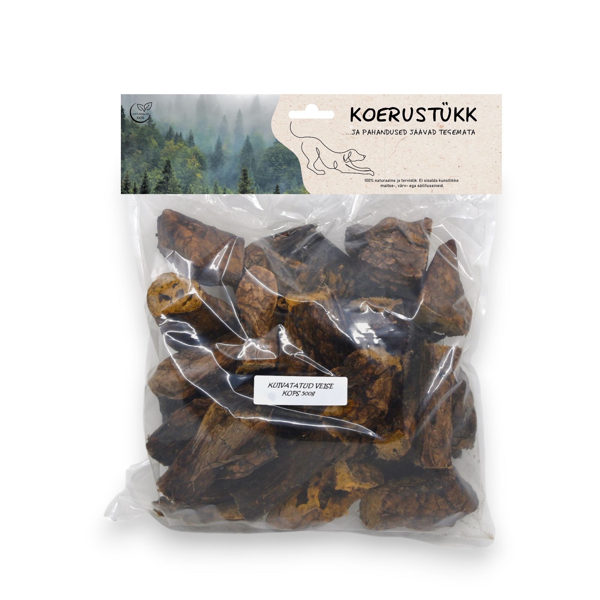 Koerustükk veise kopsud koerale 500g 1 Koerustükk veise kopsud koerale 500g
