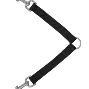 Freedog must nailonist kahe koera rihm Duo 15mm x 30cm