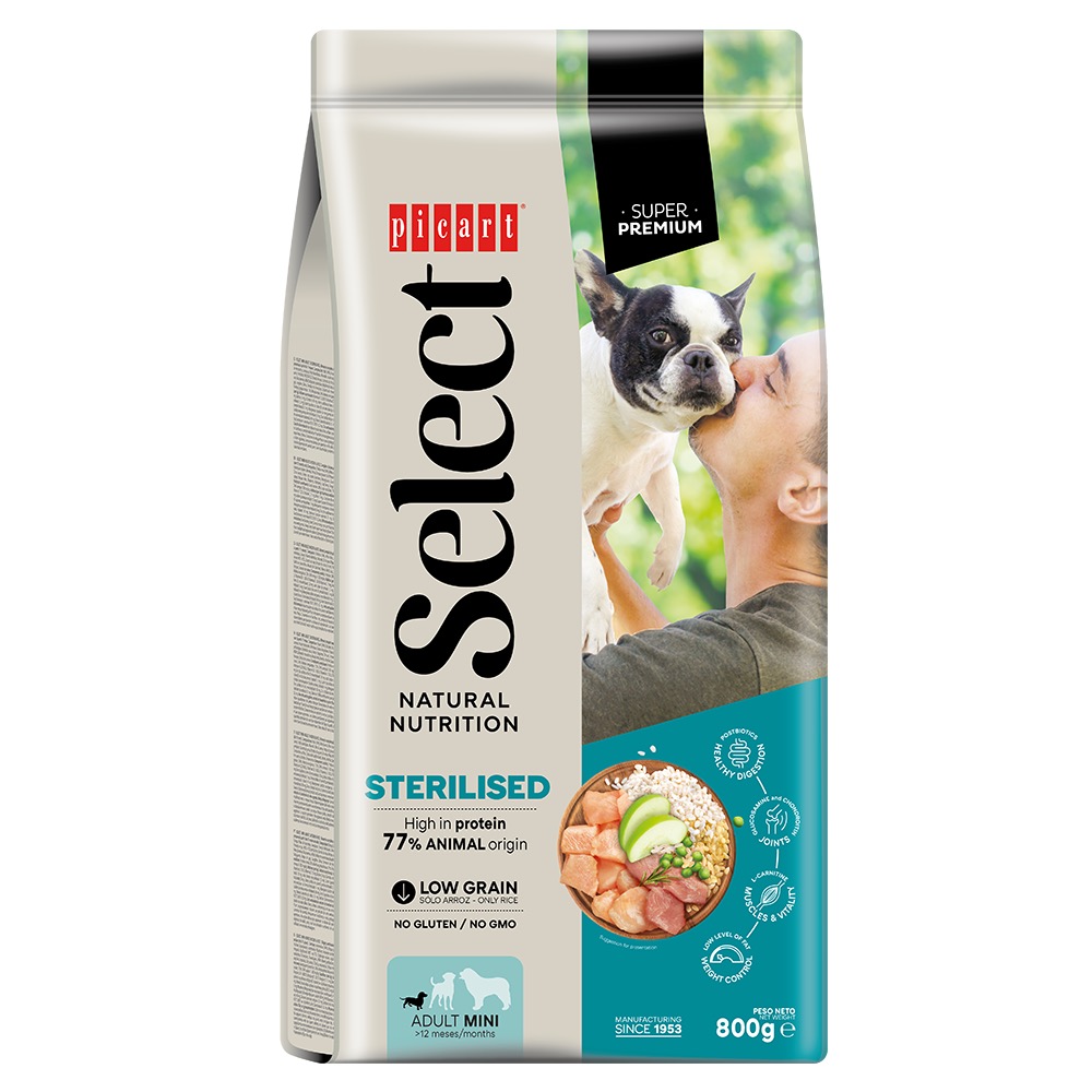Select Adult Mini Sterilised Chicken and Rice koeratoit 800g 1 Select Adult Mini Sterilised Chicken and Rice koeratoit 800g
