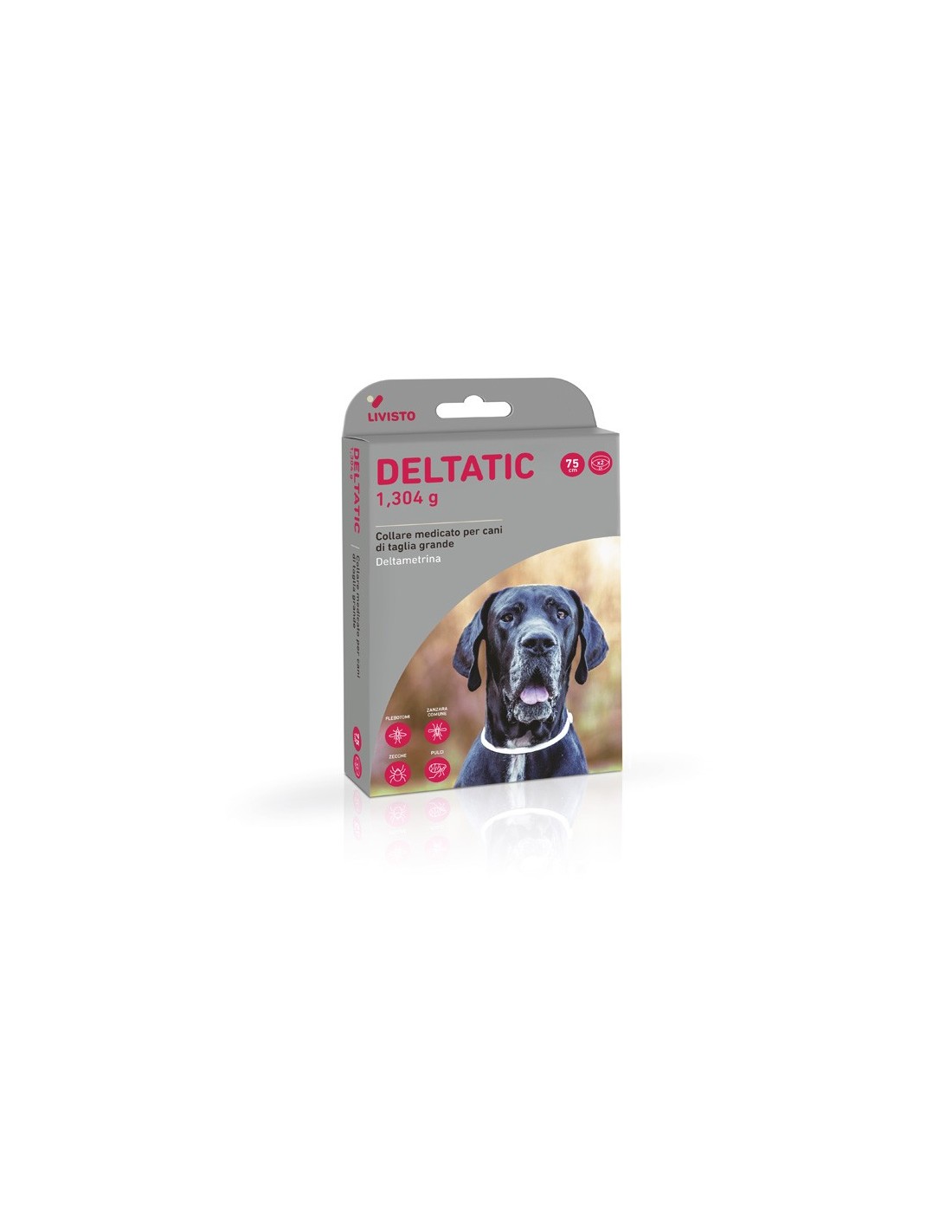 Livisto Deltatic koeraparasiidi kaelarihm 75cm 2tk 1 Livisto Deltatic koeraparasiidi kaelarihm 75cm 2tk