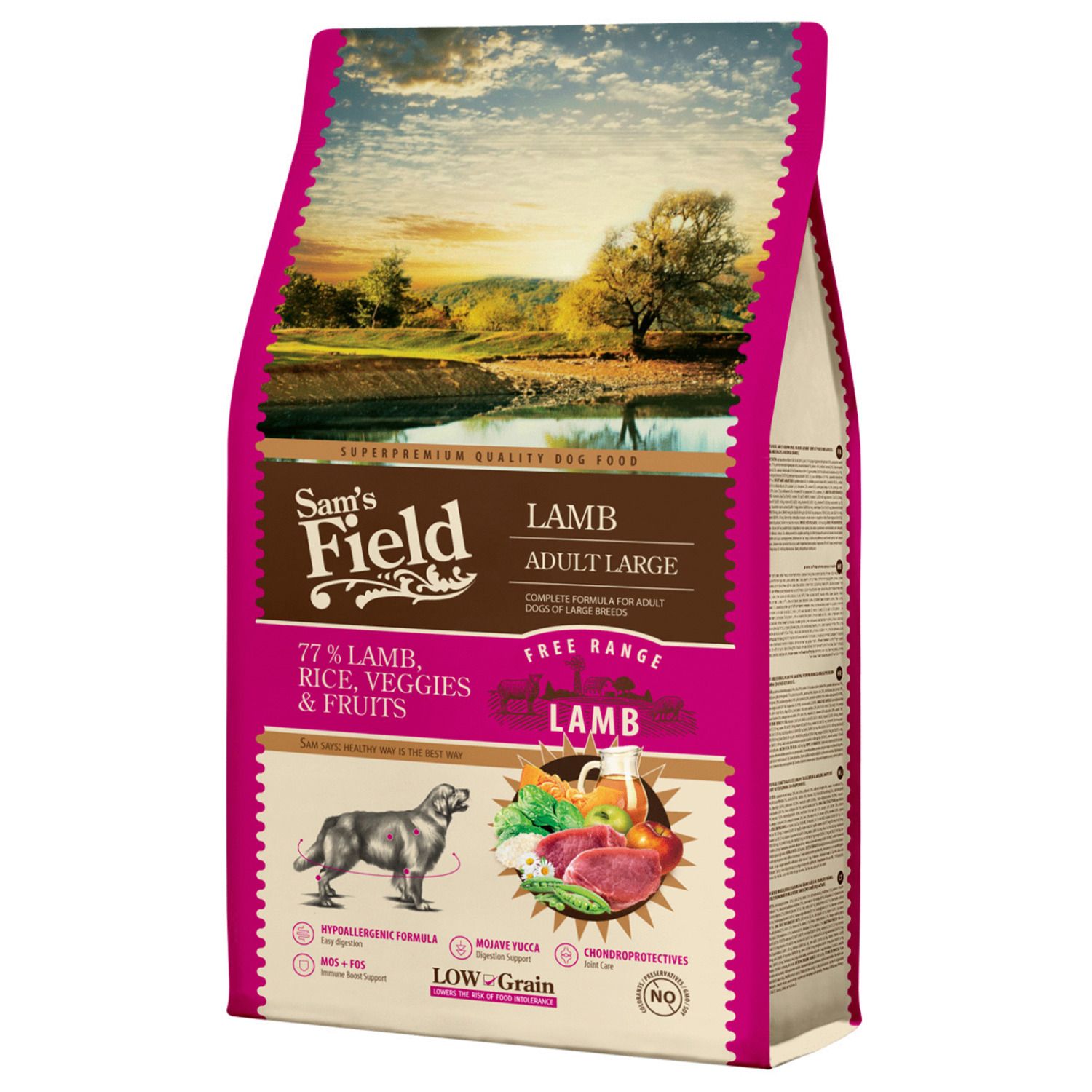 Sam's Field Adult Large Lamb koeratoit 2,5 kg 1 Sam's Field Adult Large Lamb koeratoit 2,5 kg