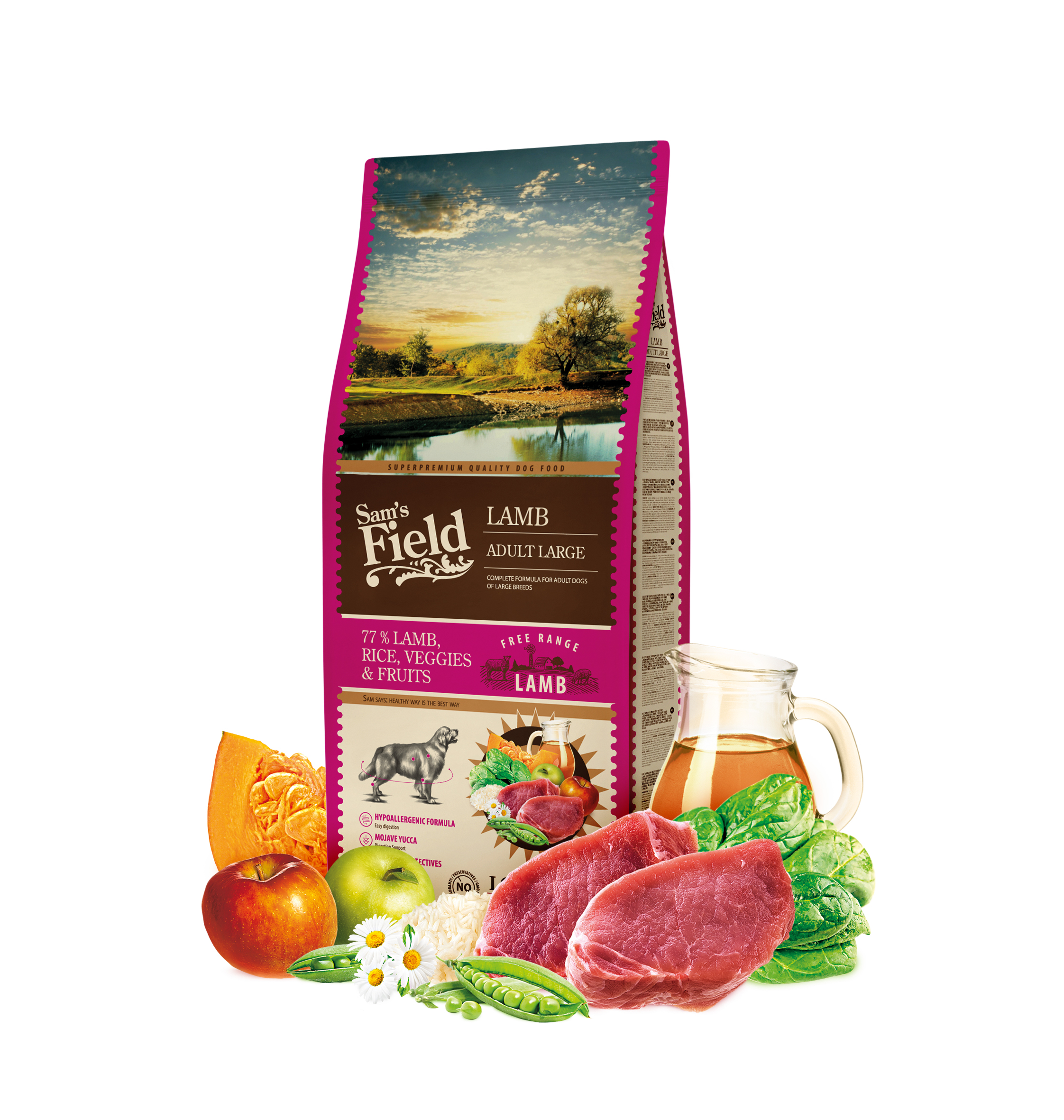 Sam's Field Adult Large Lamb koeratoit 13 kg 1 Sam's Field Adult Large Lamb koeratoit 13 kg