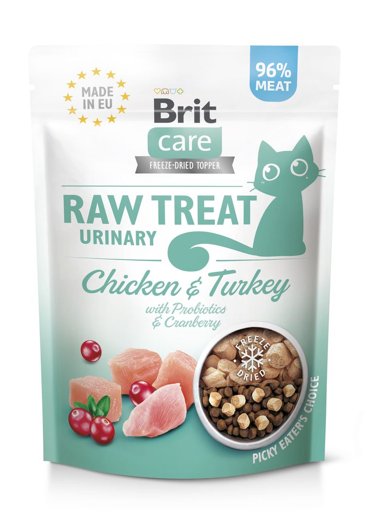 Brit Care Raw külmkuivatatud maius Urinary steriliseeritud kassidele 40g 1 Brit Care Raw külmkuivatatud maius Urinary steriliseeritud kassidele 40g