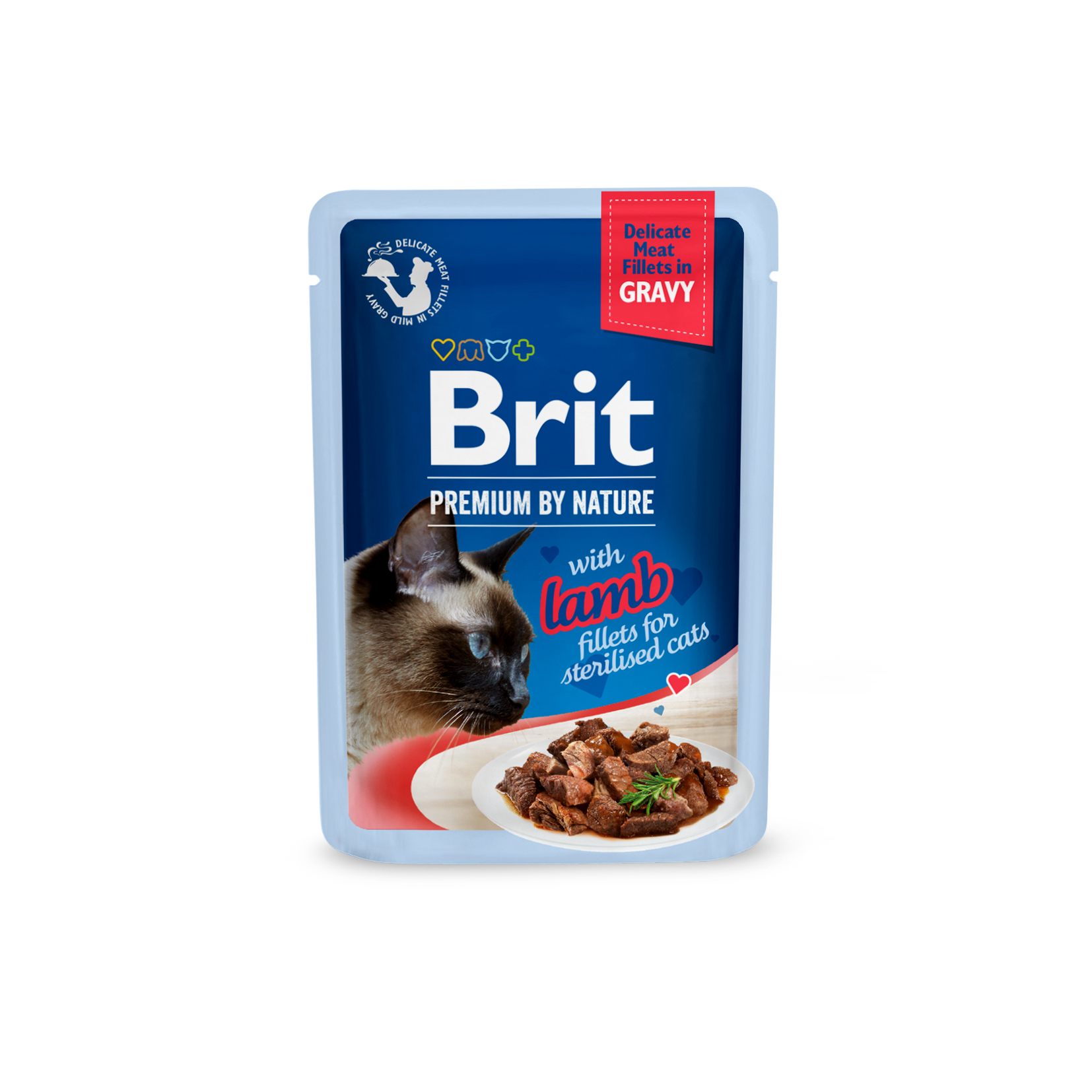 Brit Premium Delicate Lamb Fillets in Gravy märgtoit steriliseeritud kassidele 85g 1 Brit Premium Delicate Lamb Fillets in Gravy märgtoit steriliseeritud kassidele 85g