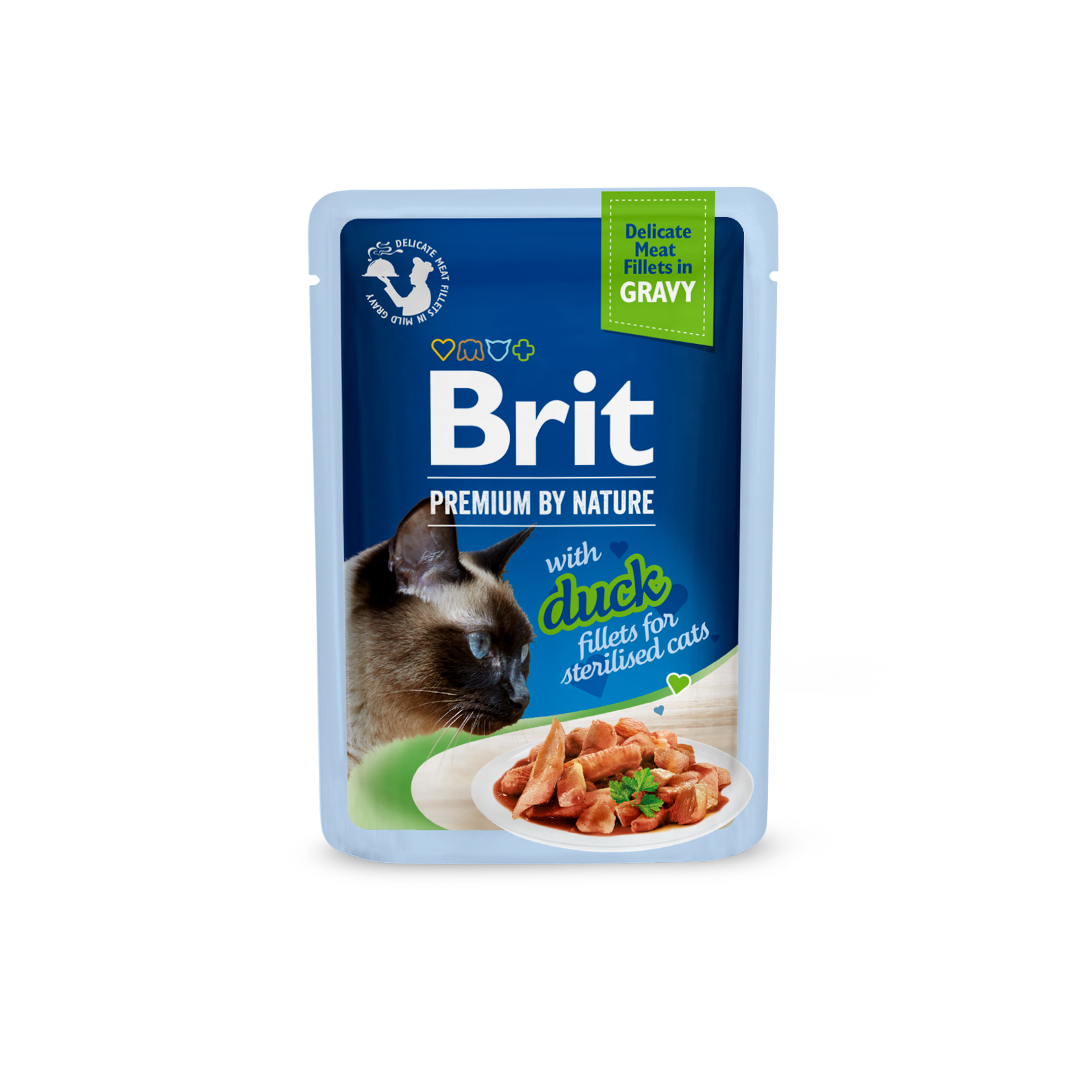 Brit Premium Delicate Duck Fillets in Gravy märgtoit steriliseeritud kassidele 85g 1 Brit Premium Delicate Duck Fillets in Gravy märgtoit steriliseeritud kassidele 85g