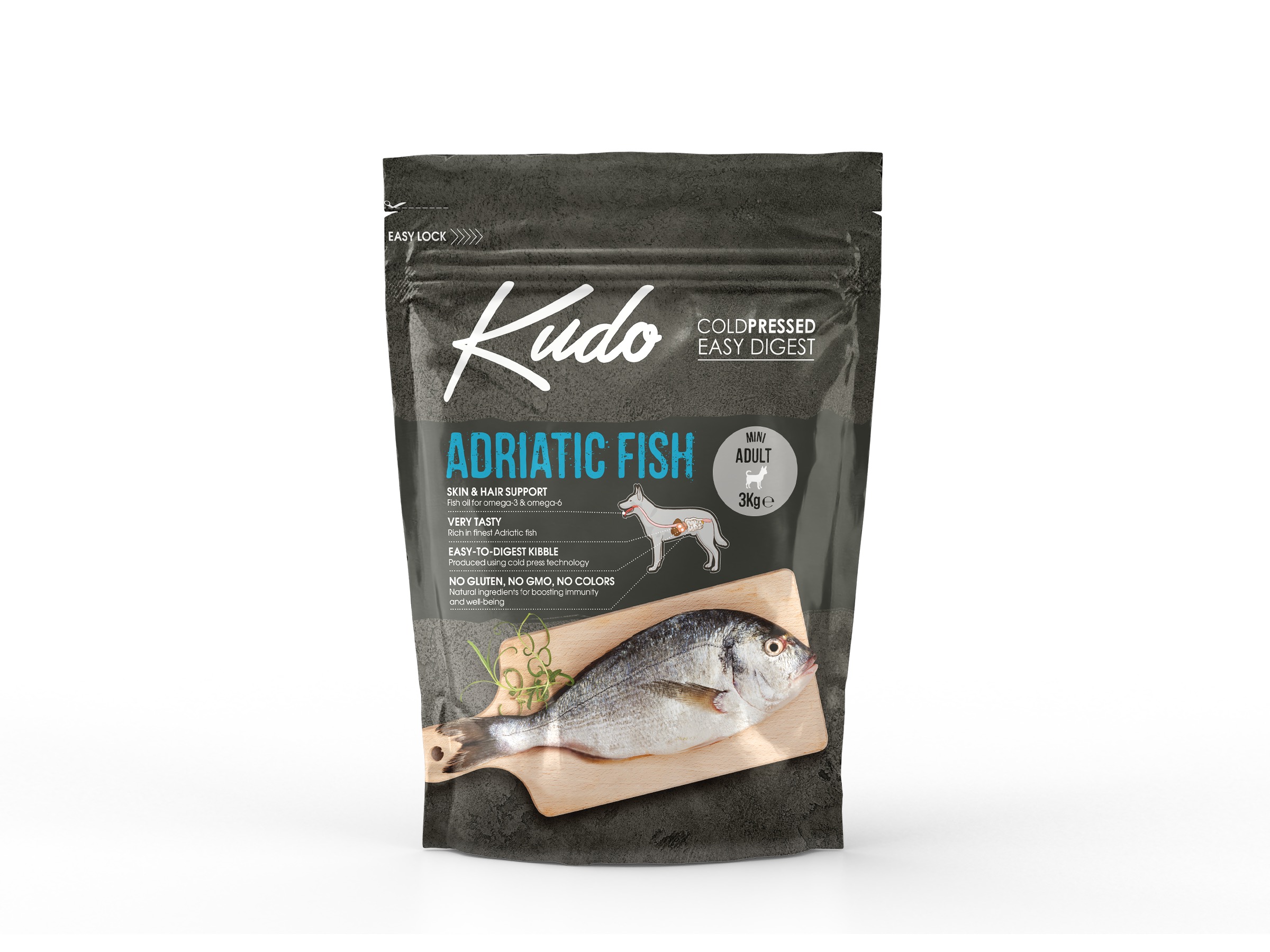 Kudo Adriatic Fish Mini külmpressitud koeratoit 3kg 1 Kudo Adriatic Fish Mini külmpressitud koeratoit 3kg