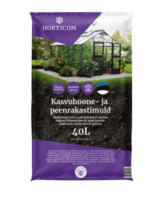Kasvuhoone- ja peenrakastimuld Horticom 40L 1 Kasvuhoone- ja peenrakastimuld Horticom 40L