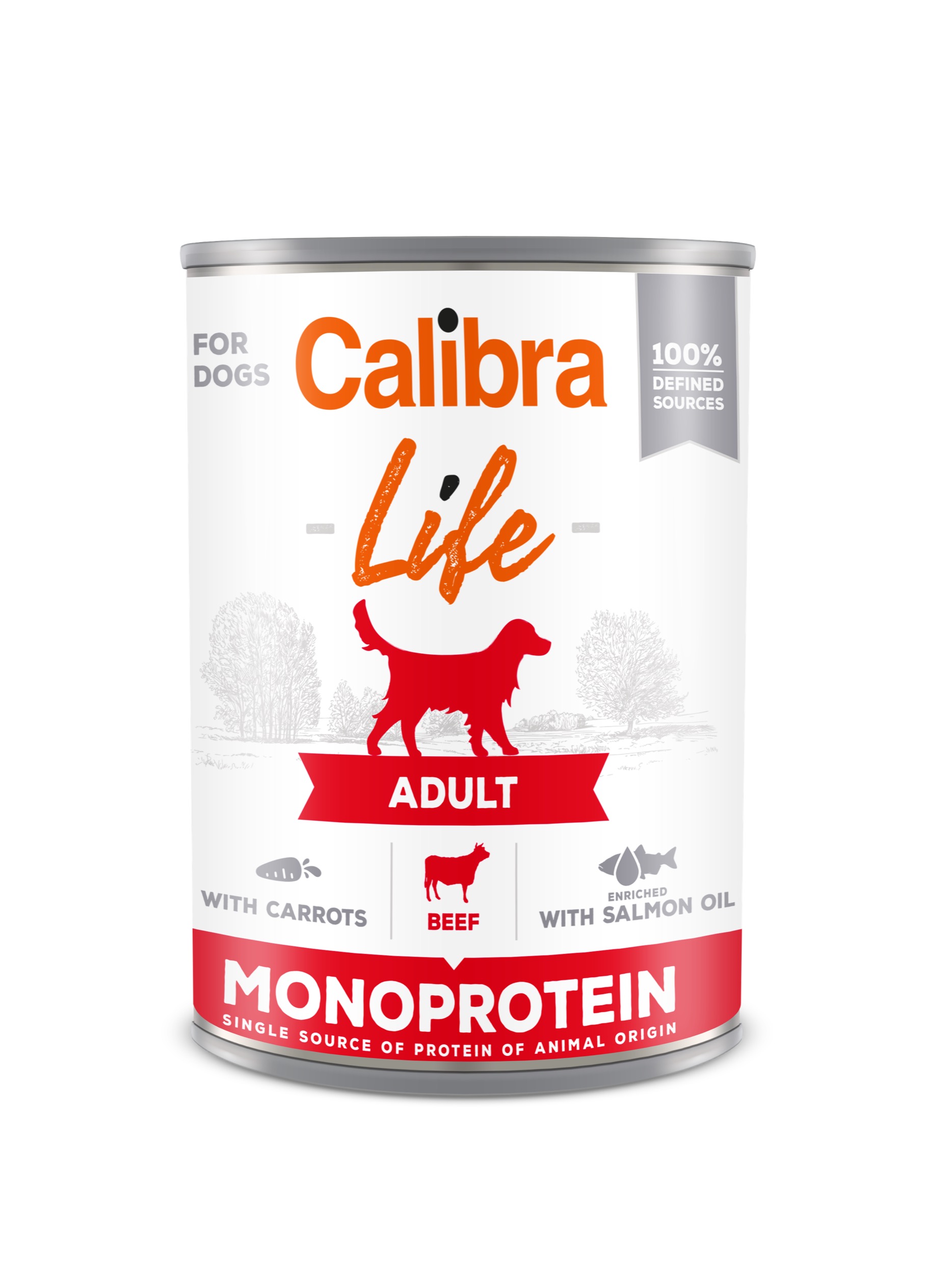 Calibra Life Adult Beef with Carrots konserv koertele 400g 1 Calibra Life Adult Beef with Carrots konserv koertele 400g
